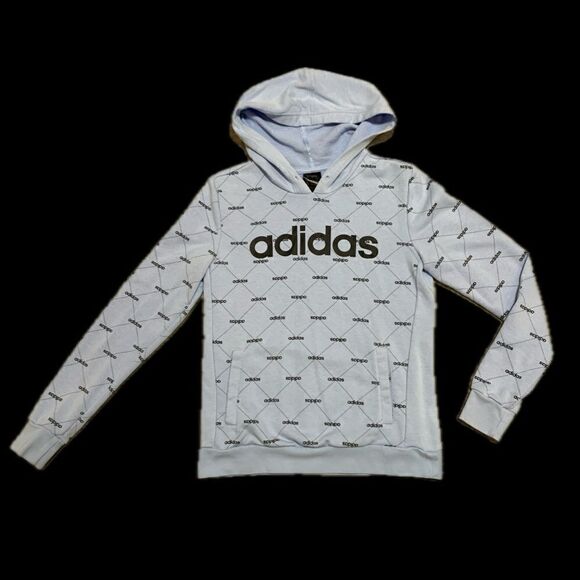 $5 ADD ON ITEM/Women’s Adidas light blue black logo, hoodie, size small - Picture 3 of 11